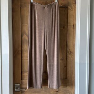 Chico's Travelers Pull On Pants Womens 1 8/10R Slinky Knit Cocoa Brown straight
